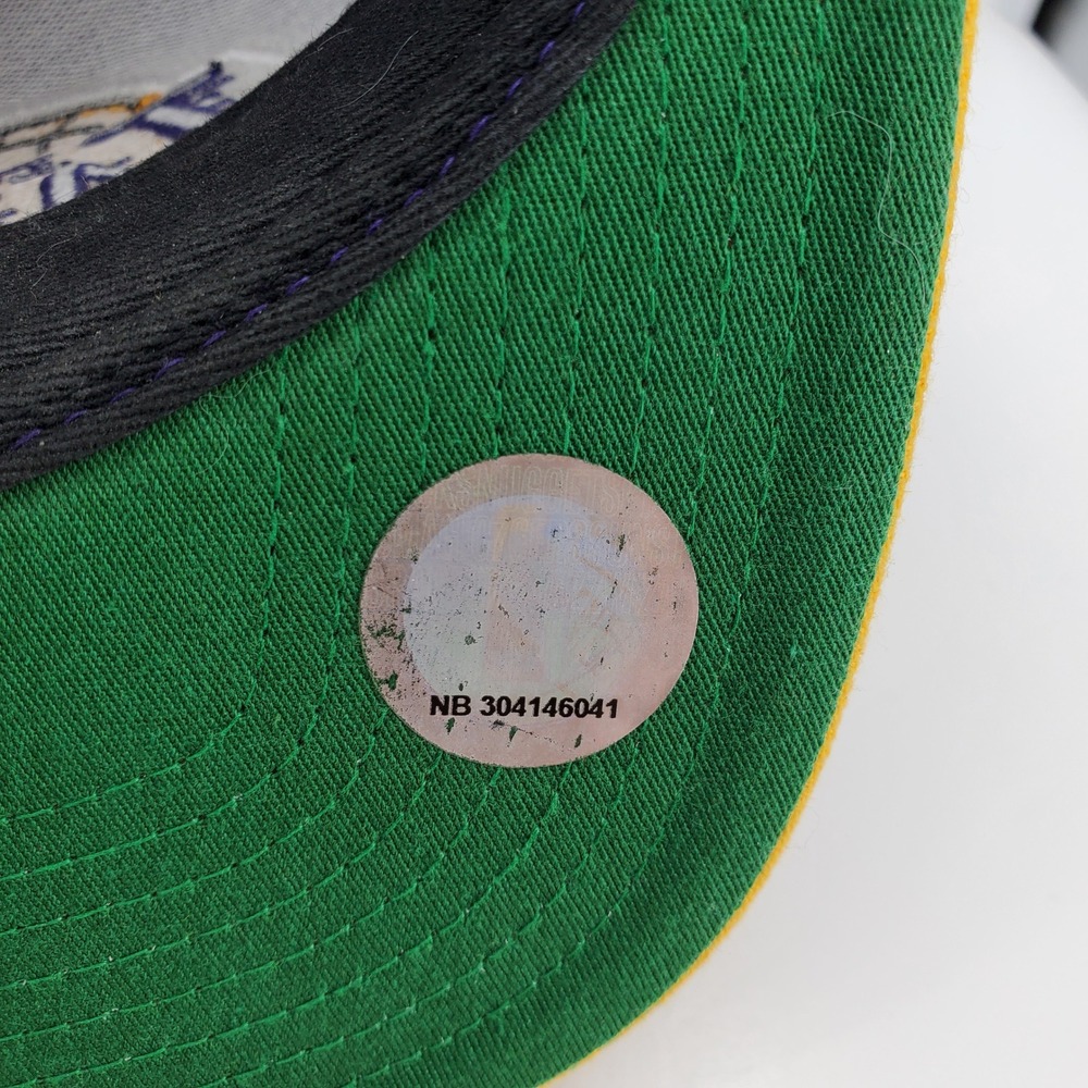 Mitchell & Ness Los Angeles Lakers Snapback Hat Purple Yellow Hardwood Classics - Picture 10 of 13